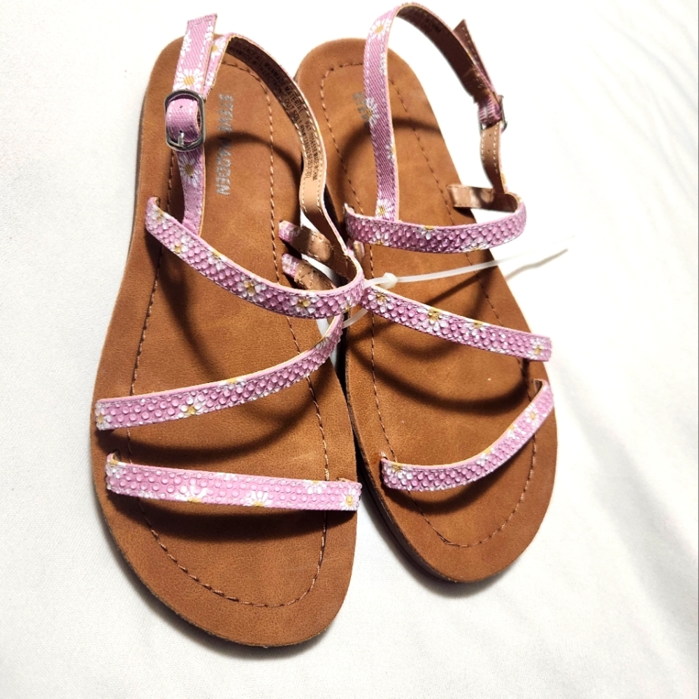 Girls Steve Madden JPlum Sparkle Sandal Sz 4